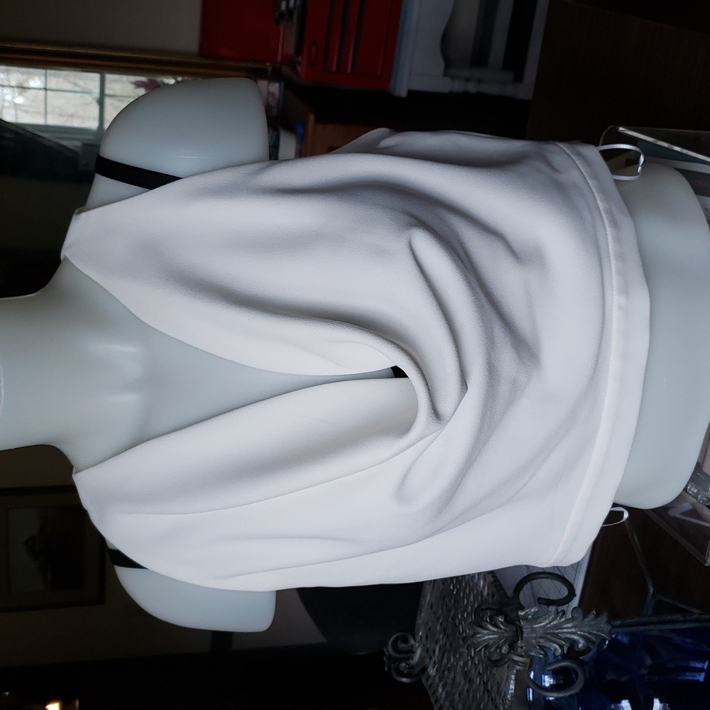 Zara zip back Drape front top L